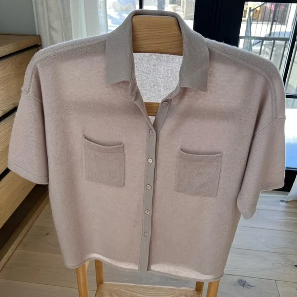 NakedCashmere Rue Button -Up Light Dusty Rose Shirt. size S - Picture 5 of 16